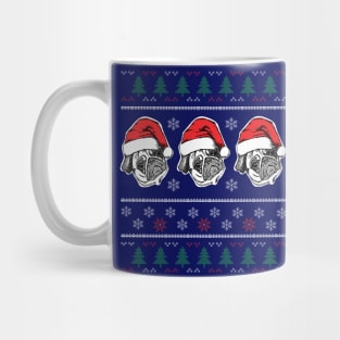 Funny Pugly Pug Christmas Sweater Pattern Mug